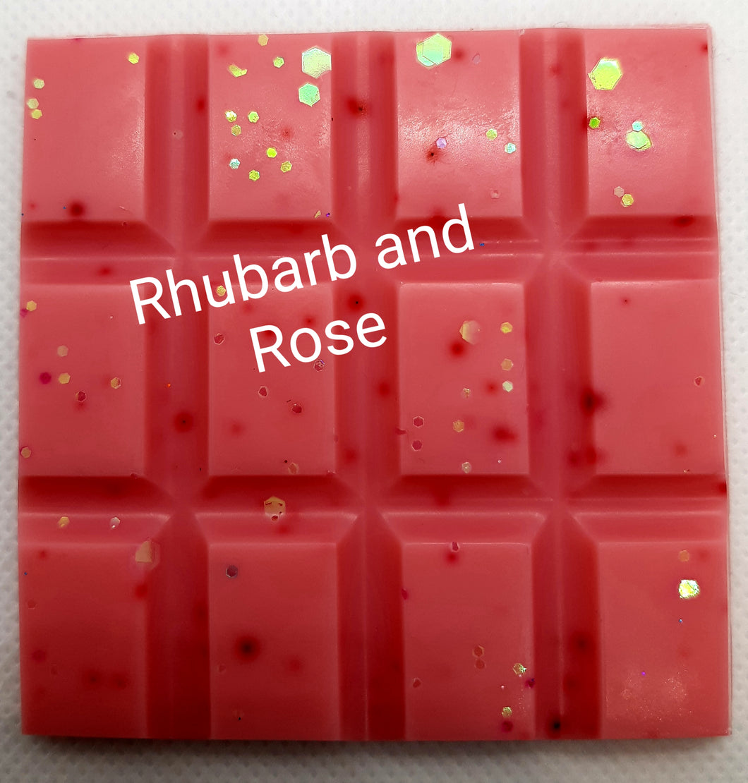 Rhubarb and Rose Wax Melt Snap Bar