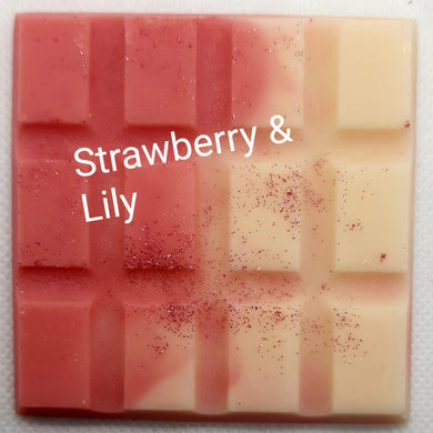 Strawberry & Lily Wax Melt Snap Bar