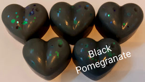 Black pomegranate wax melt shapes