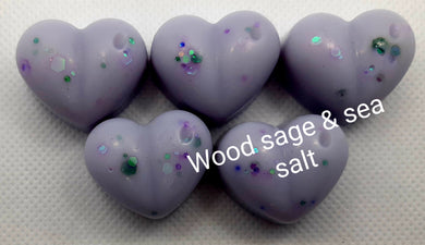 wood sage and sea salt wax melt shapes